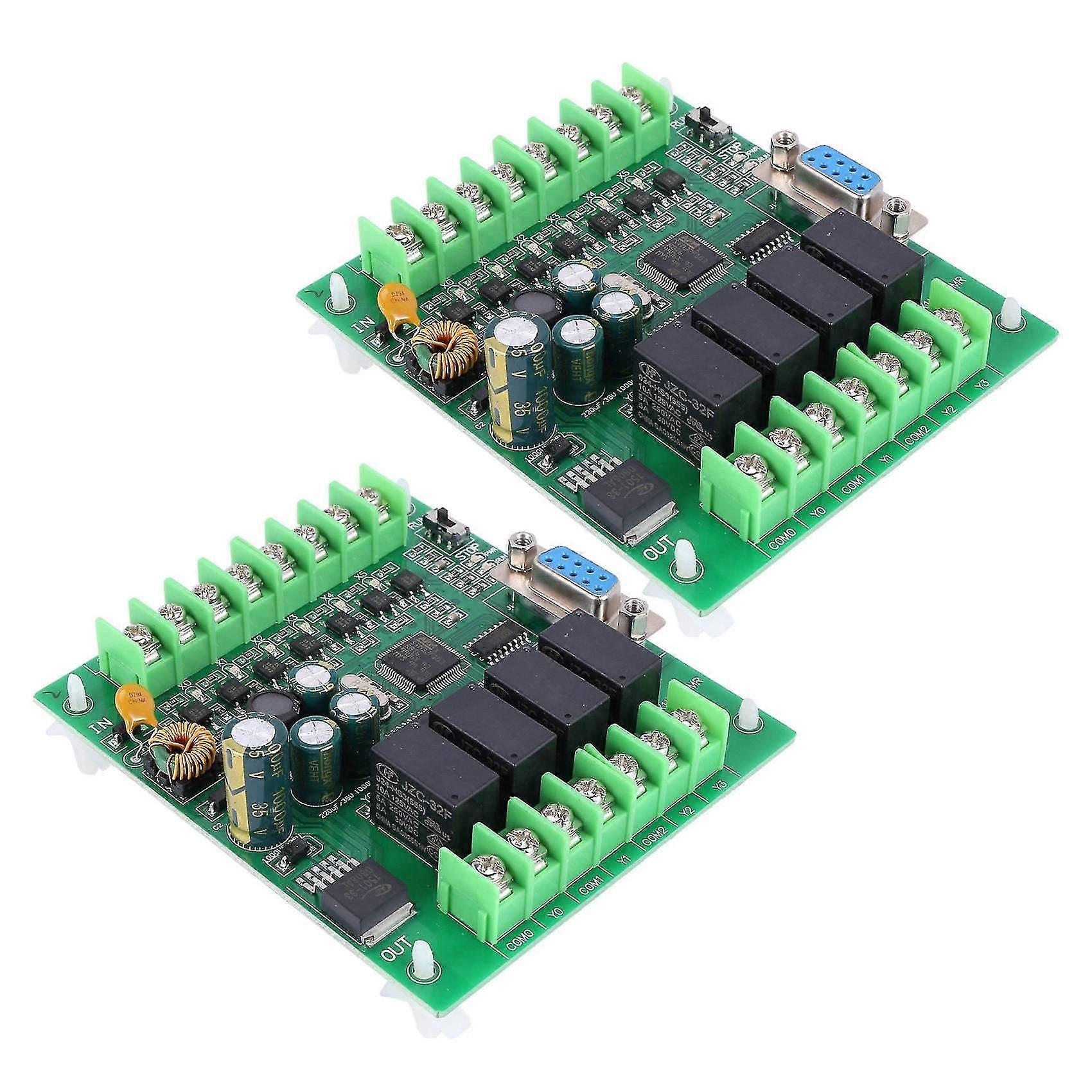 2x Plc Fx1n-10mr Industrial Control Board Plc Smart Home Controller Programmable