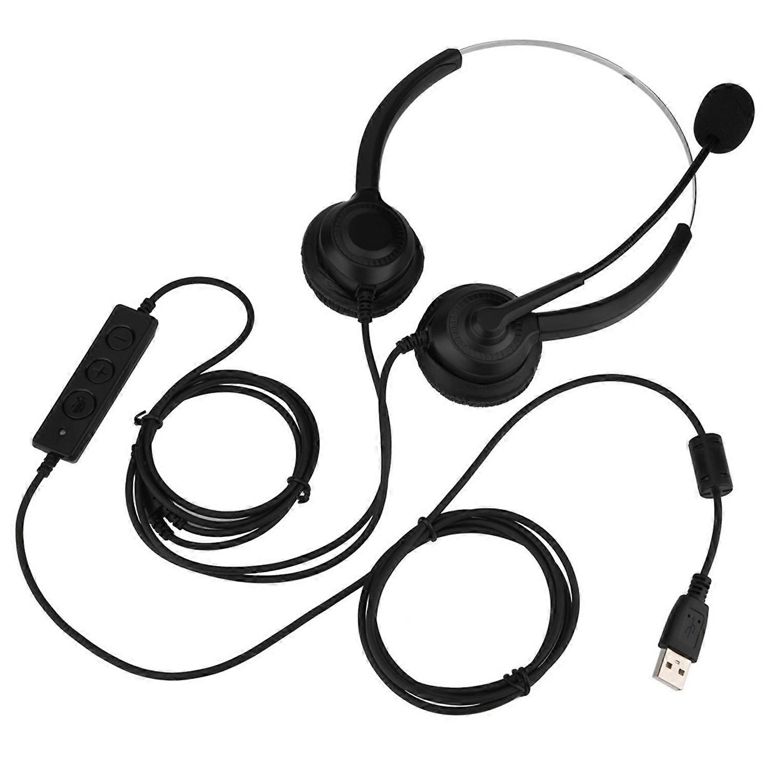 Mute Function Call Center USB Headset Noise Cancelling USB Call Center Headset with Microphone