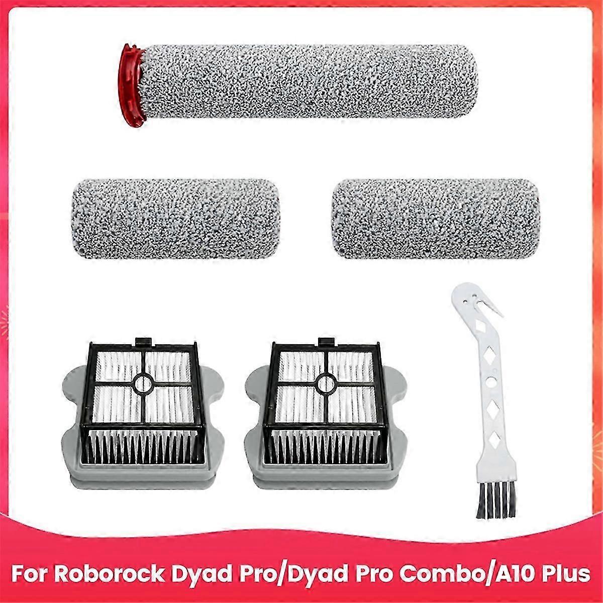 suitable for Replacement Filter and Roller Brush for Roborock Dyad Pro/Dyad Pro Combo/A10 Plus Cordless Wet Dry V