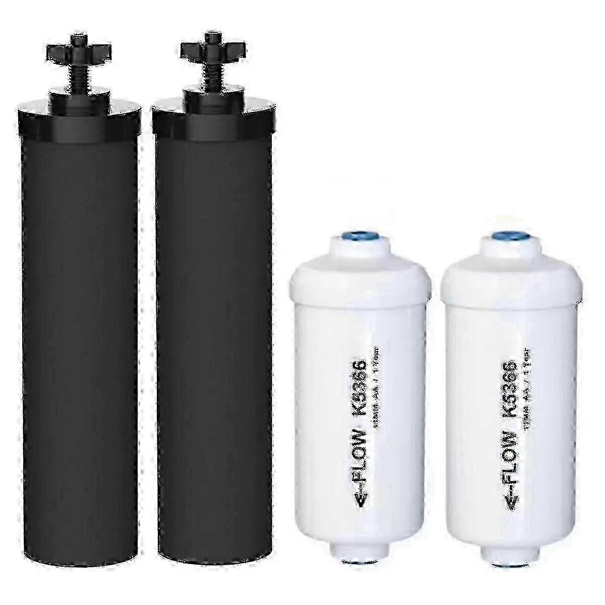 Replacement For 2 And 2 Fluoride Water Filter Compatible With Black Gravity Water Filtering System