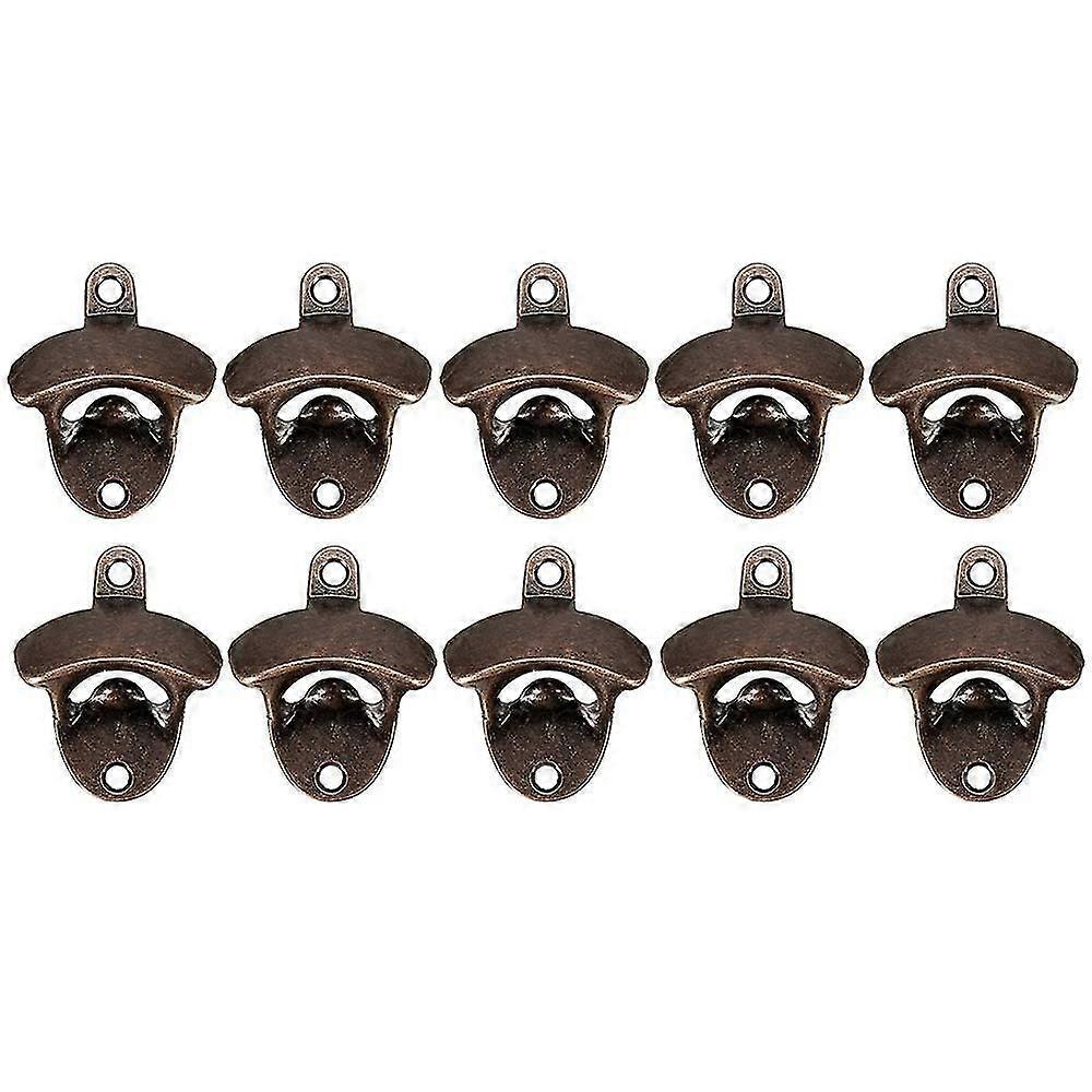 10 Pack Bottle Opener Wall Mounted Rustic Beer Opener Set Vintage