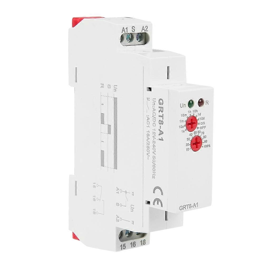 GRT8-A1 Mini Power On Delay Time Relay DIN Rail Type AC/DC 12V~240V
