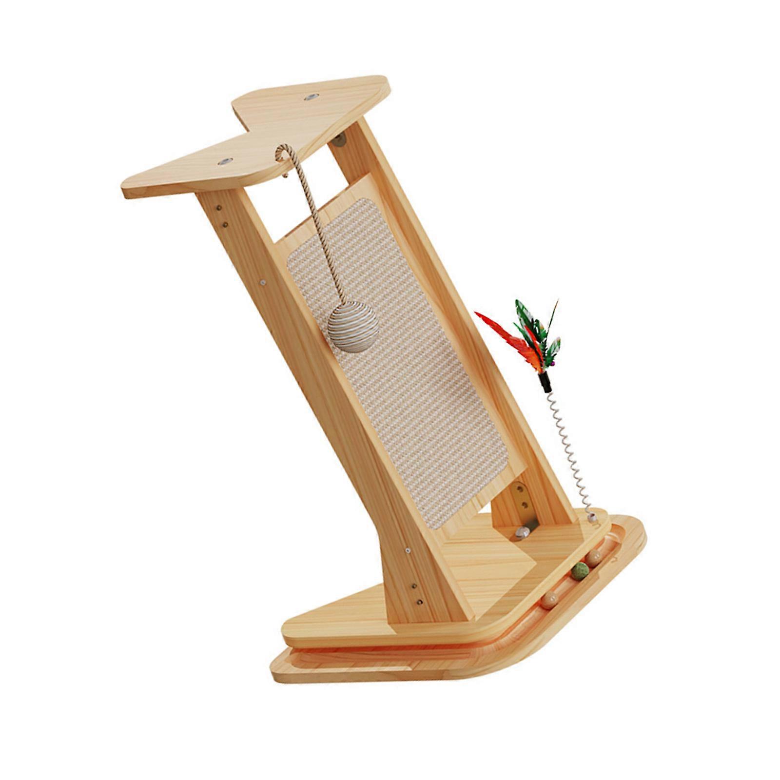 Space Saving Cats Scratcher Rotating Disk Multifunctional Cats Scratching Post for Active Kitties Multicolor