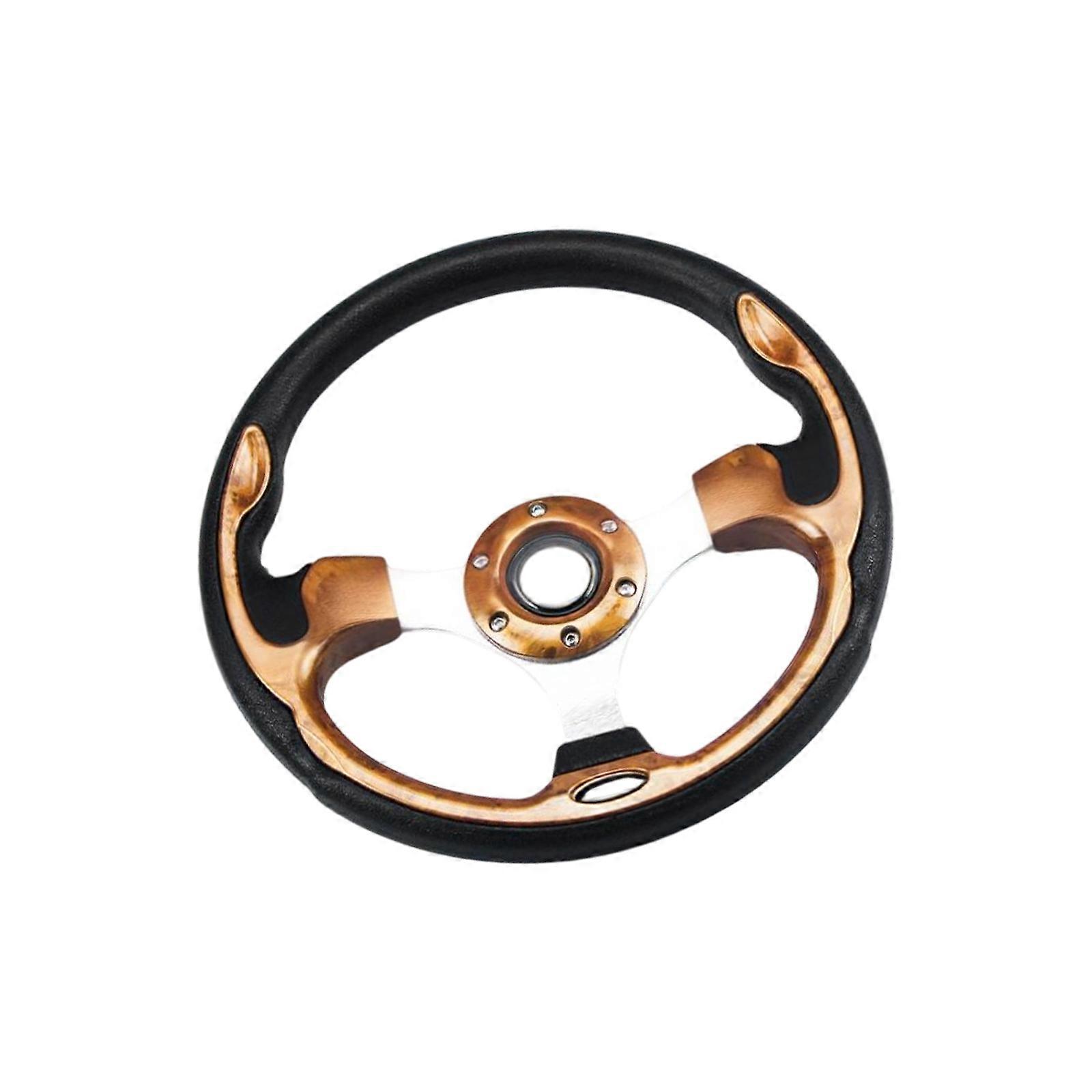 Tall Execution 13 Foot PU Steering Carbon Fiber Texture Multiple Purpose Vehicle Control  Wood grain