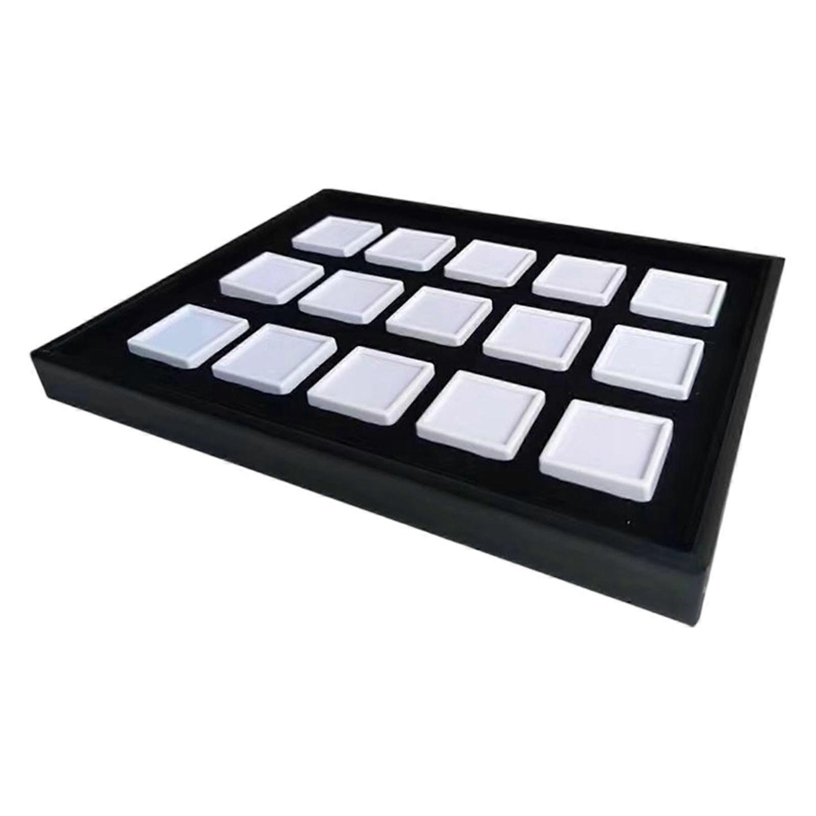 Lightweight Sturdy Plastic Gems Display Boxes Set Of 15 With Clear Lids For Easy Jewelry Organization Multicolor