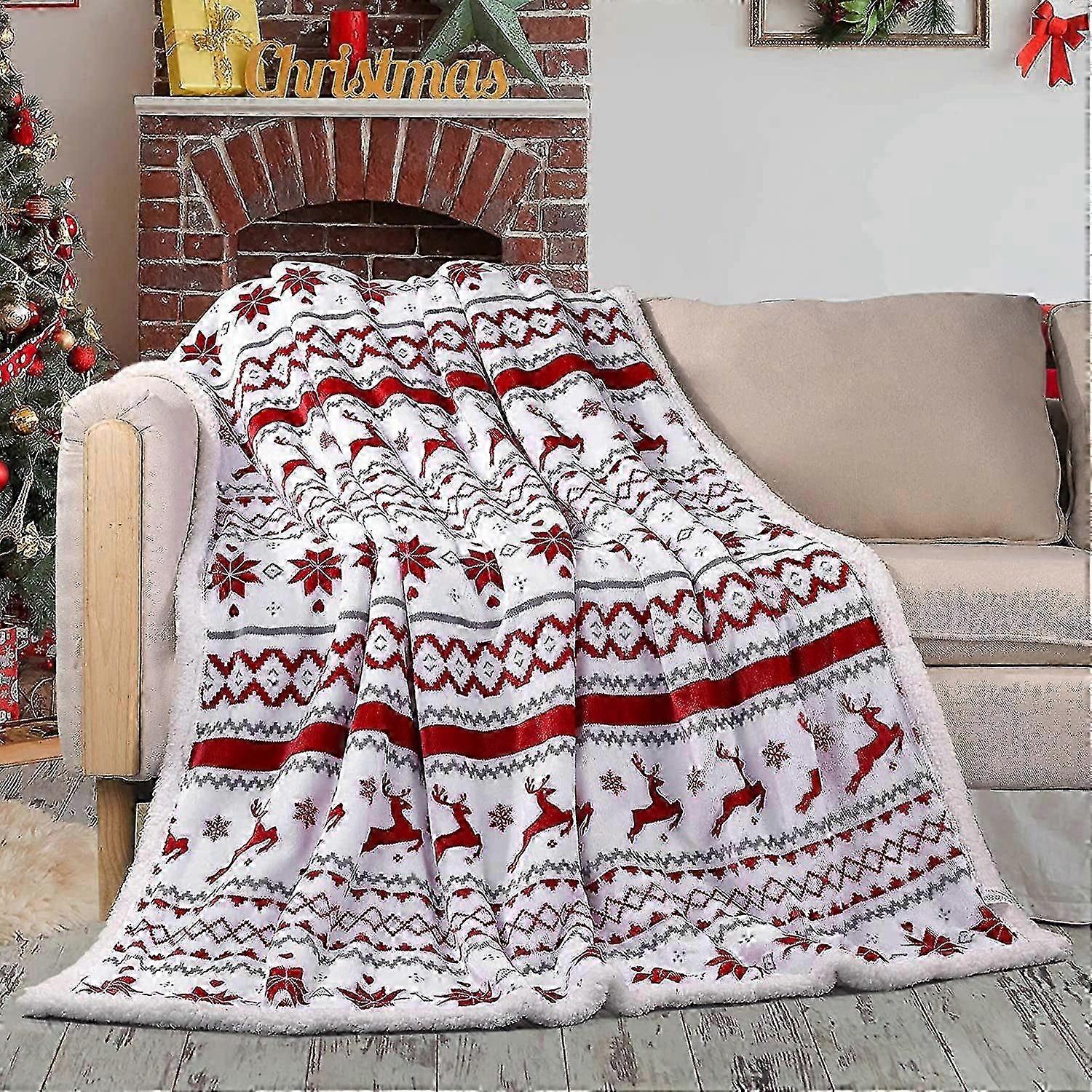 Manta de Natal com boneco de neve, 127 x 152 cm (50 x 60 polegadas)