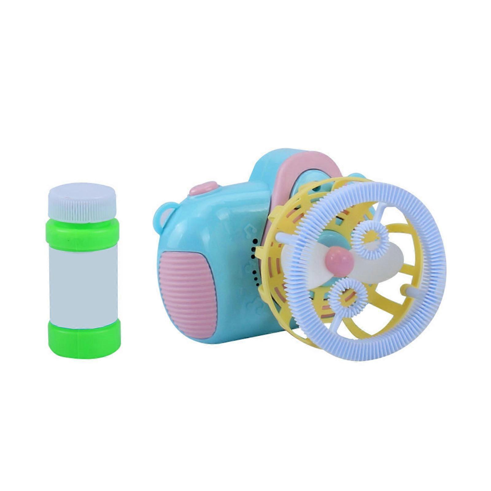 Glowing Bubble Machine Camera Toy For Kids Simple Operations Cooling Fan Bubble Maker for Children School Activity Fun Multicolor