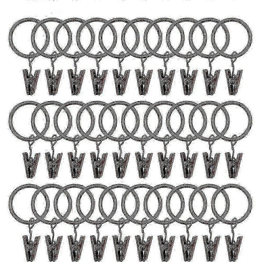 Curtain Rings With Clips 30 Pcs