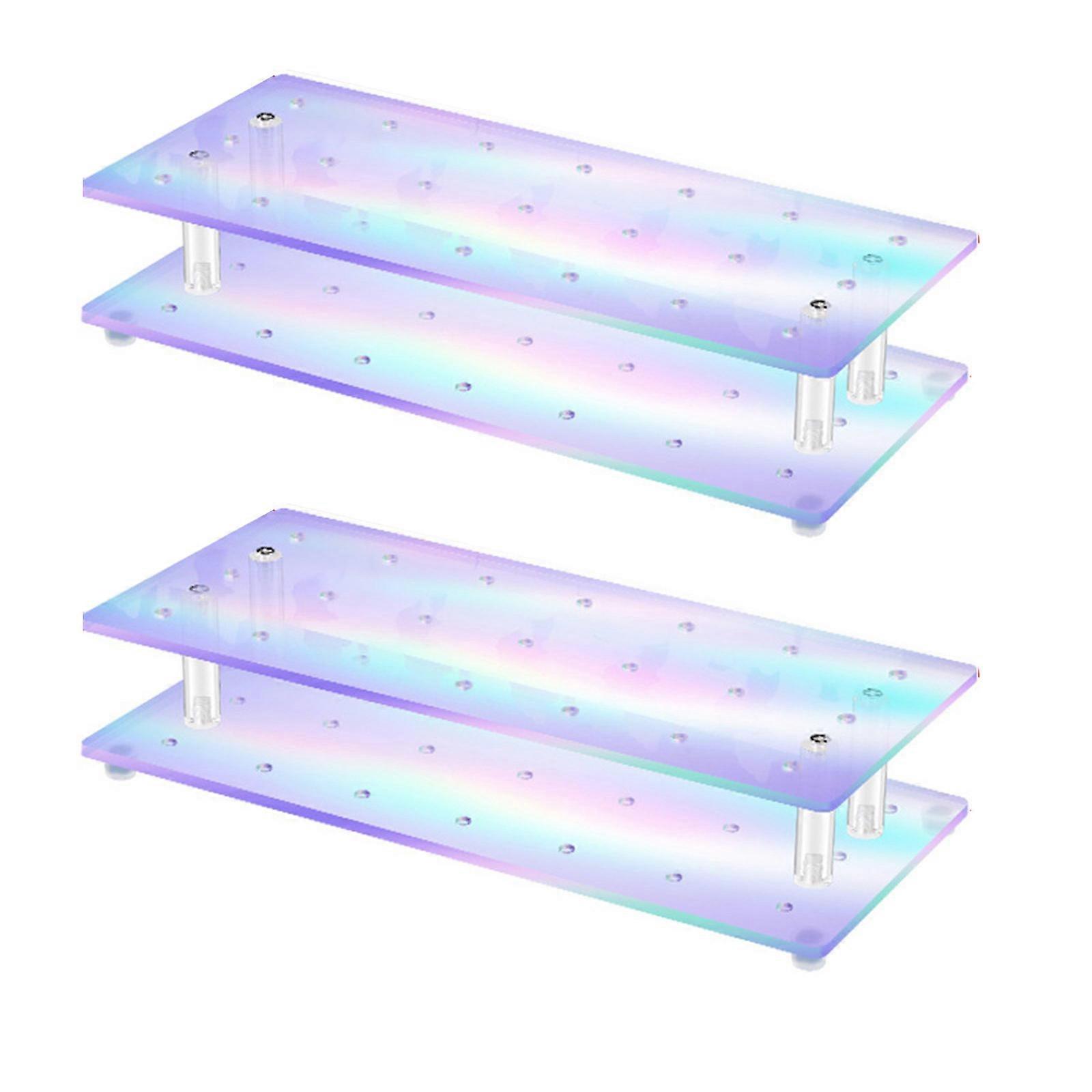 Clear Acrylic Candy Stands With 21 Holes for Drying Bonbon Candy Display At Birthday Event Multicolor