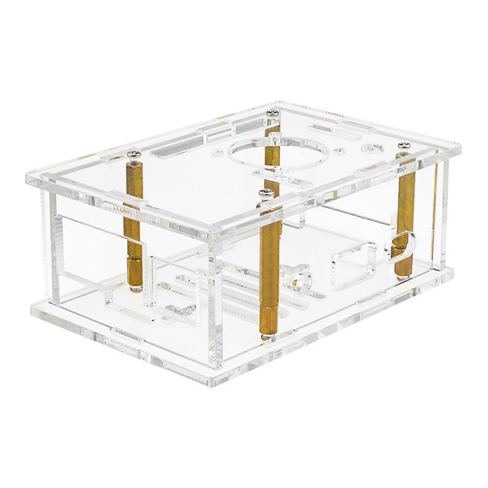 Clear Acrylic Protective Case For PI 4A Components Enhances Cooling And Visibility Durability Multicolor