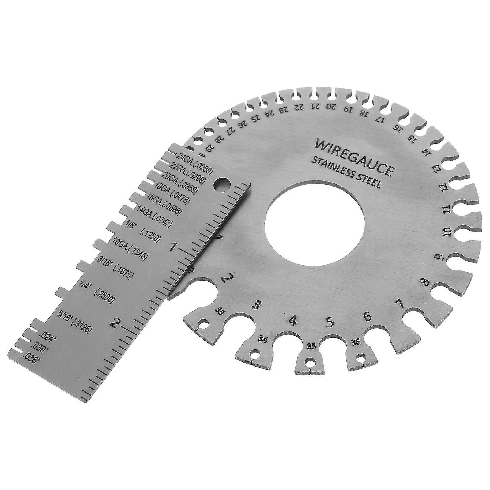 Welding Inspection Gauge 2Pcs Stainless Steel Multi Functional Measurement Tool