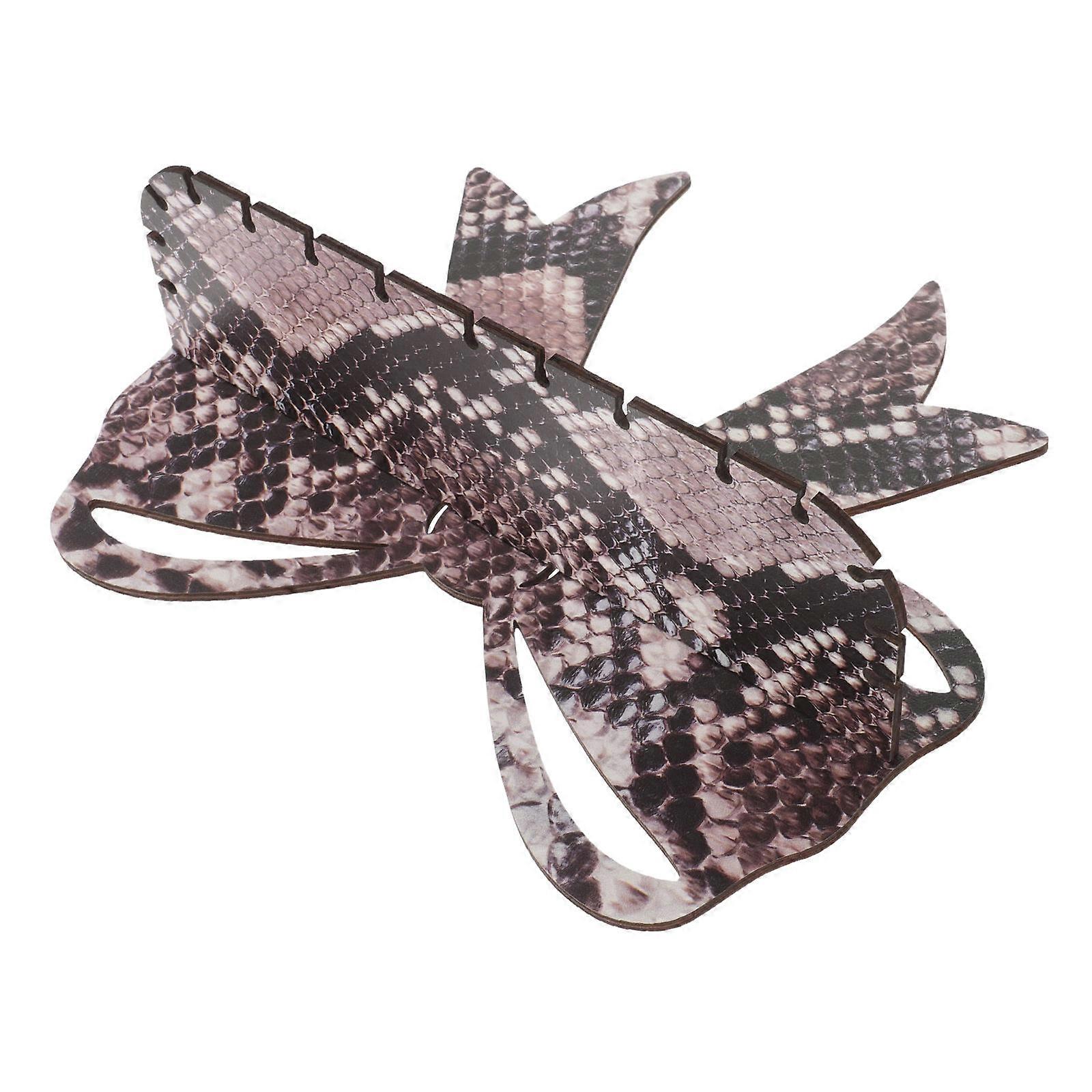 Wooden Bowknot Style Shelf Crystal Display for Storage Coffee Wood