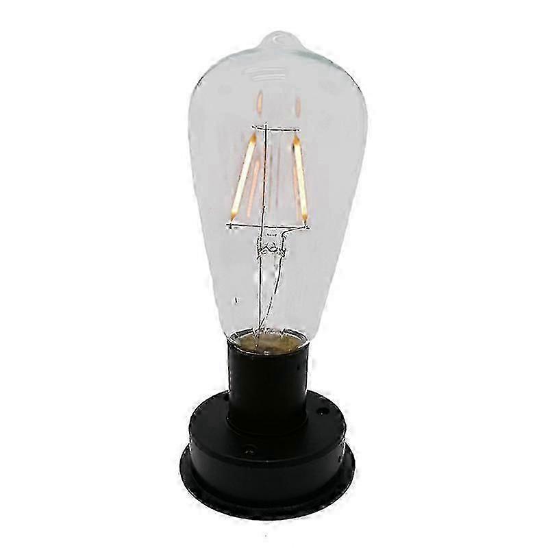 Solar LED Tungsten Filament Bulb with Auto Light Sensor (2800K Warm White) for Garden Fence