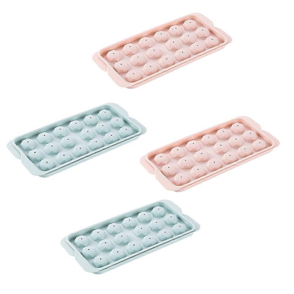 4pcs Ice Making Molds Household Ice Cube Trays Plastic Ice Cube Boxes for Bar