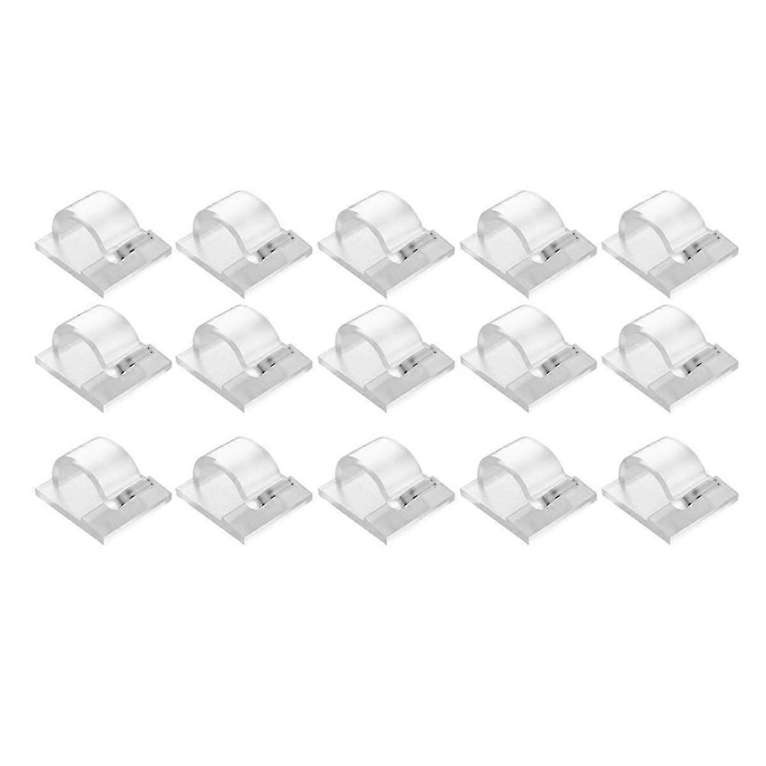Outdoor String Lights Clips, 15 Pack with Waterproof Adhesive Back for Hooks