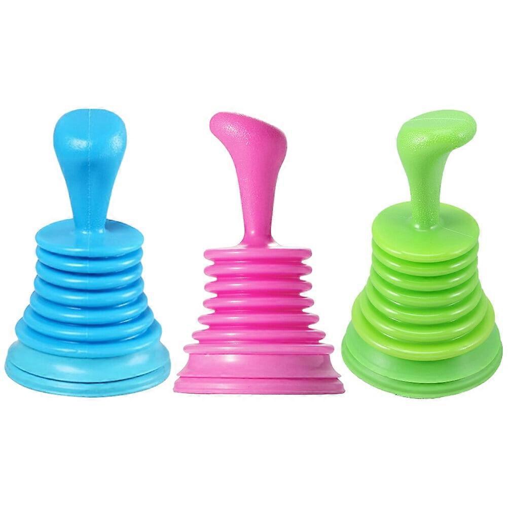 3Pcs Practical Sink Plunger Practical Kitchen Suction Stick Sewer Pipe Cleaner
