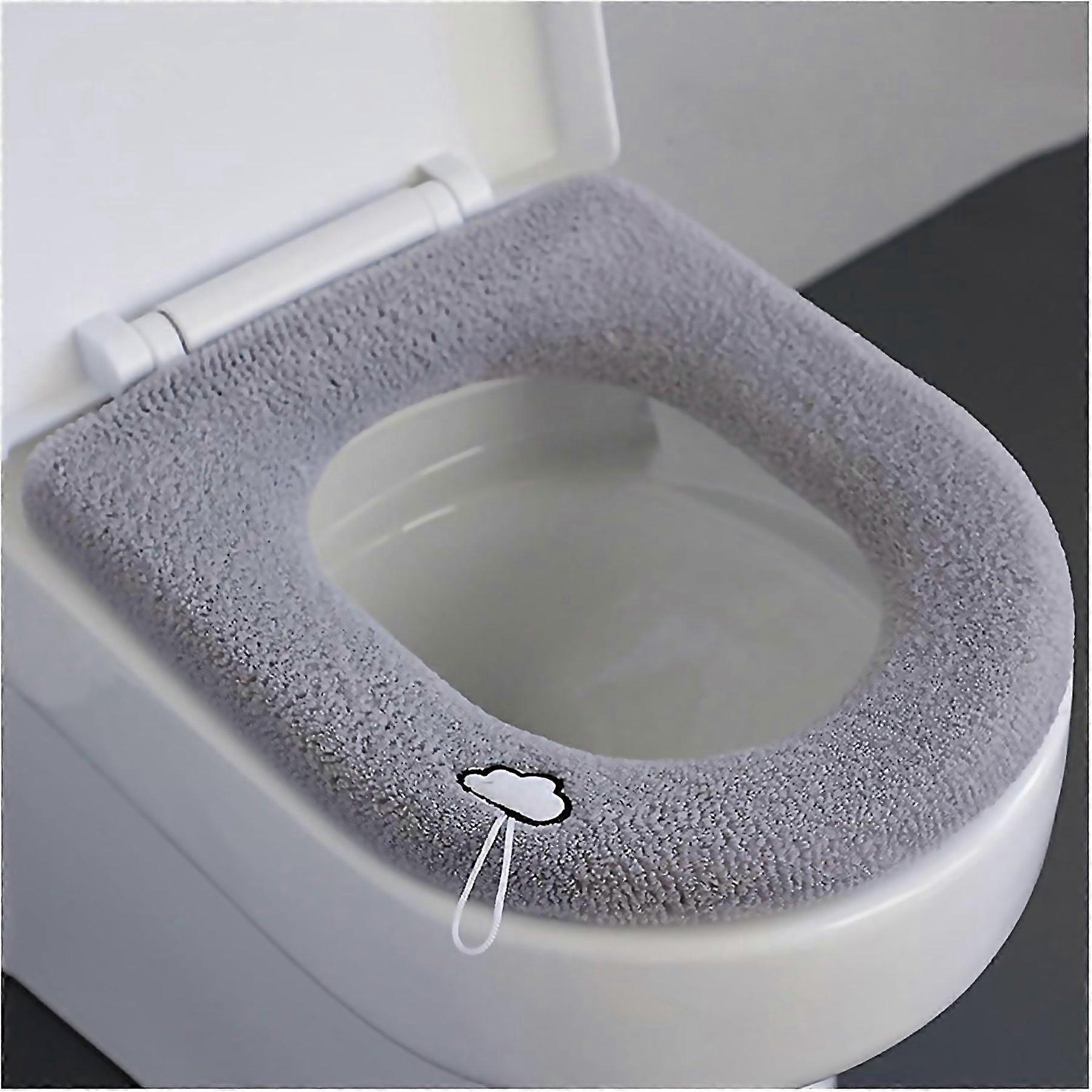 For 2pcs Universal Soft Thickened Plush Toilet Seat Pads For Winter