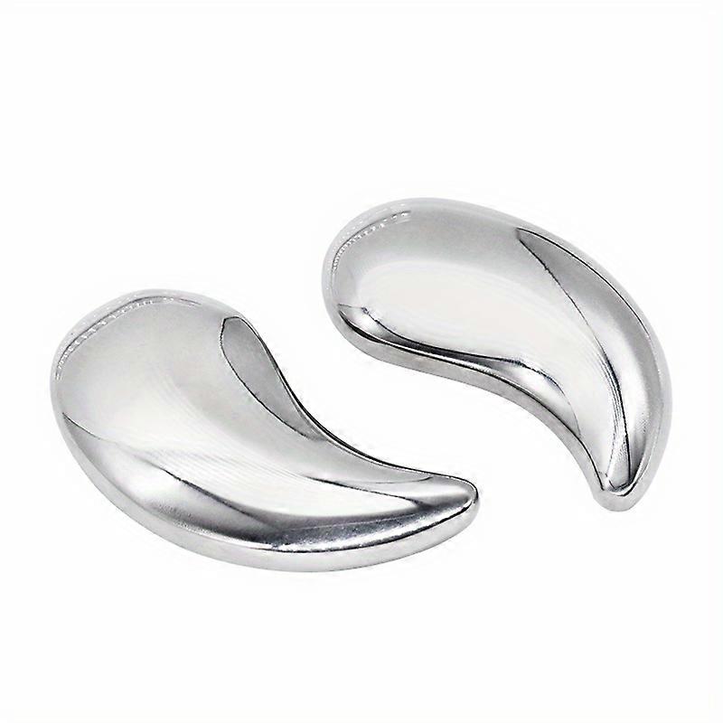 1 Pair of Reusable Stainless Steel Eye Masks - Designed for Both Hot and Cold Relaxation, Portable and Travel Friendly