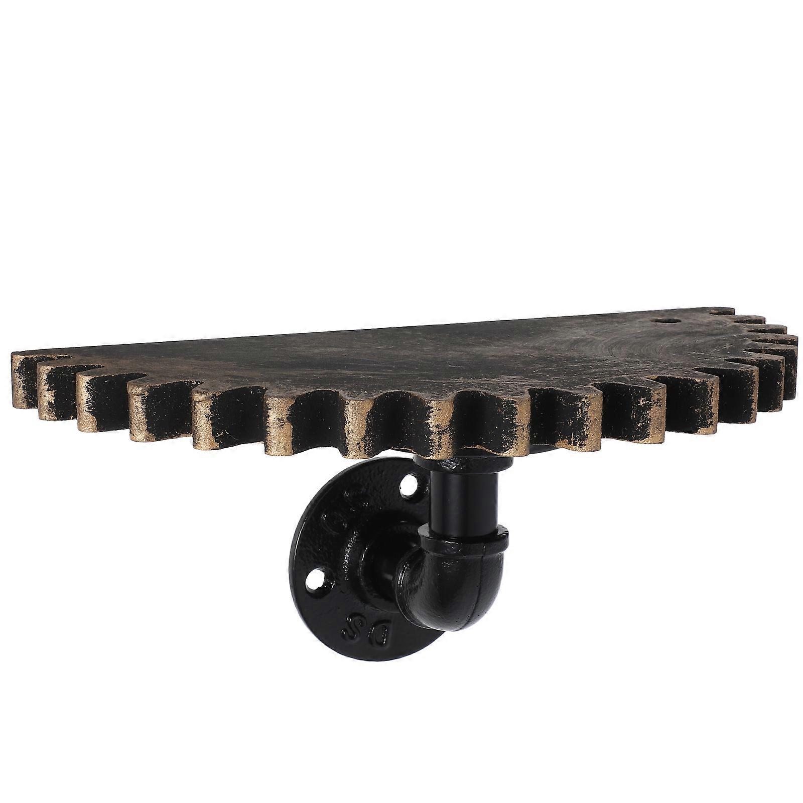 Rustic Wall Shelf Decor Including Industrial Pipe Shelf Bracket for Storage