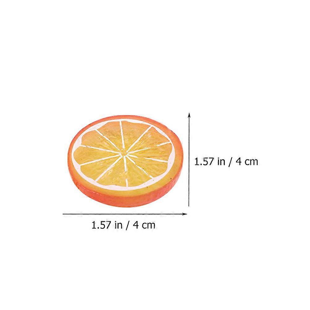 Artificial Lemon Slices PVC for Decor 30Pcs Fake Fruit Slices Assorted Color
