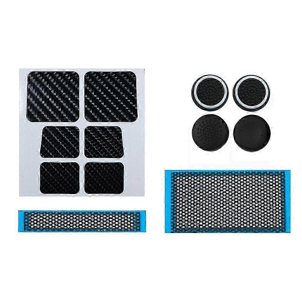 1 Set Dust Net Button-key Protective Stickers Touch-pad Protections Stickers with Thumbstick Caps for Steam Deck