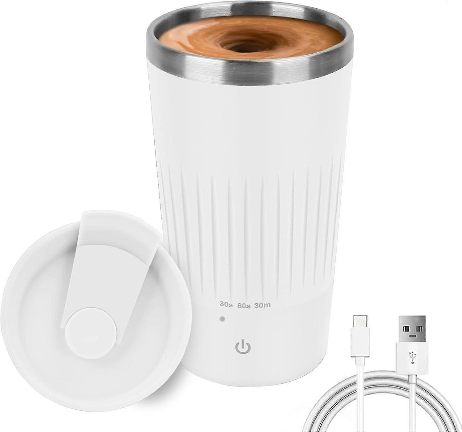 Auto Stirring Cup, 14oz Automatic Magnetic Self Stirring Coffee Cup With 3 Mixing Function