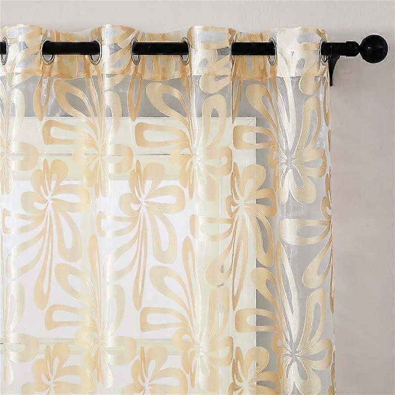 Sheer Curtain Panels 100x96in with RustResistant Grommets, Elegant Light Filtering Window Drapes for Living Room and Bedroom