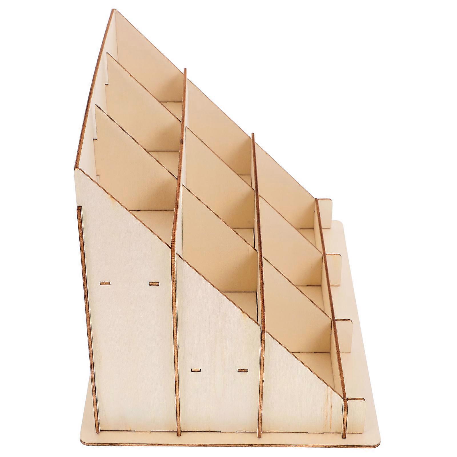 Wooden Card Display Stand for Versatile Use with Construction and Spacious Design 7.5 x 4.2 inches