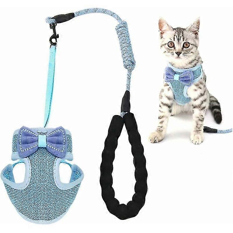 Adjustable Soft Breathable Cat Knot Strap (blue)