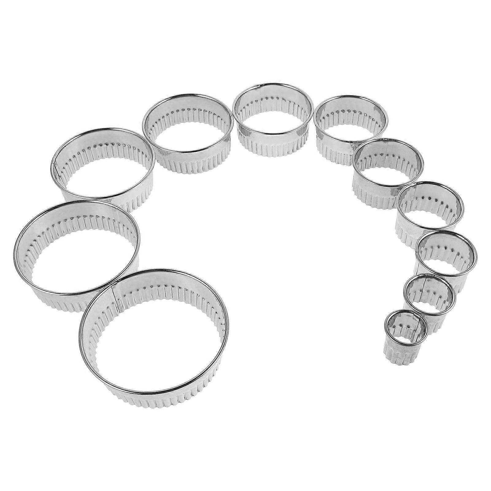 Mousse Baking Rings Circle Cookie Cutter Set Pastry Kitchen 11Pcs