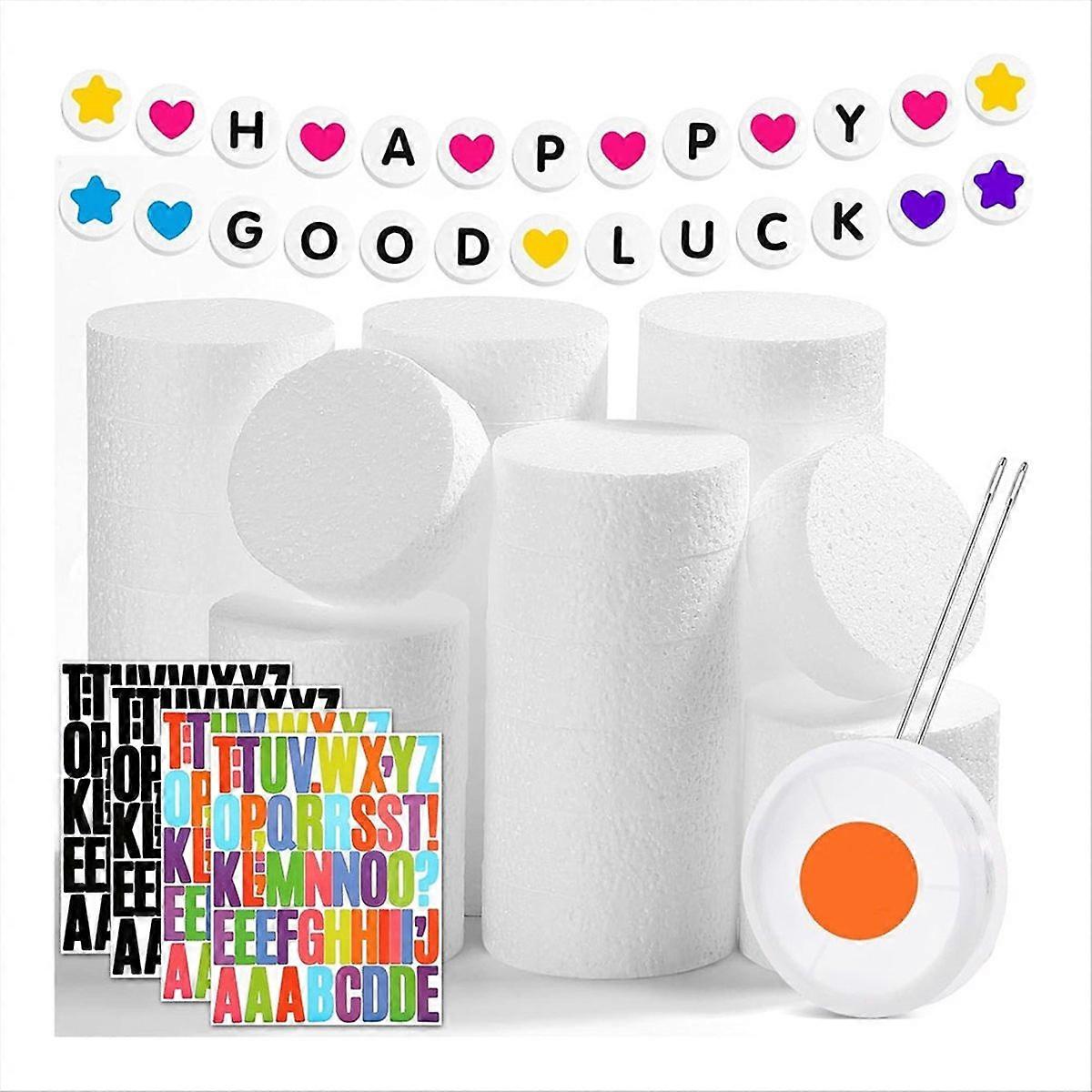 36 Peças de Círculos de Espuma Feitos à Mão, Discos de Espuma de 3 Polegadas