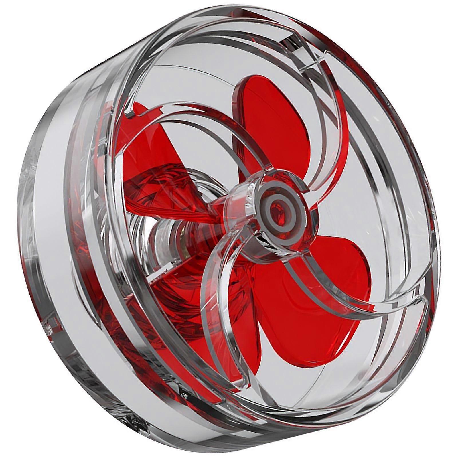 Aquarium Flow Regulator with Decorative FourLeaf Spinner for Fish Tank Water Circulation Fits 25mm Red