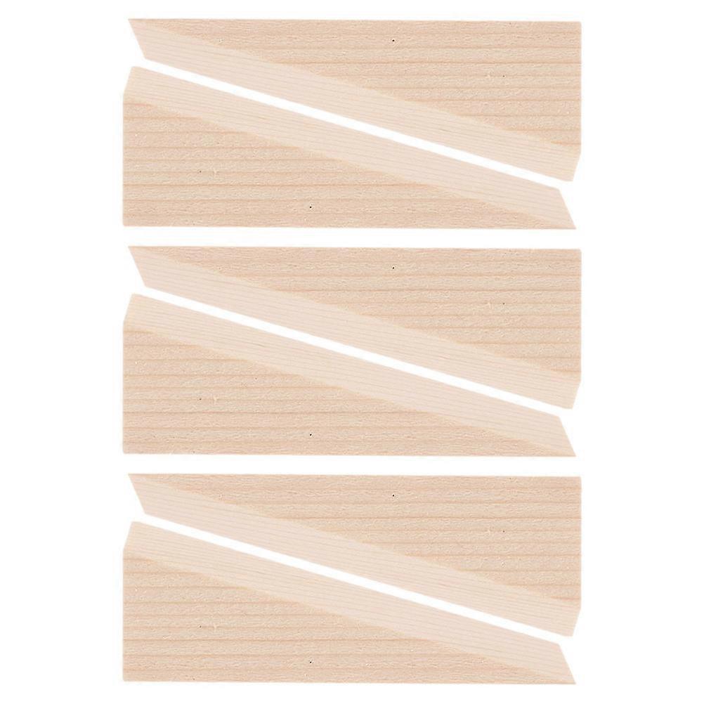 Wooden Door Block Stopper Function Non Slip 6Pcs Door Wedge