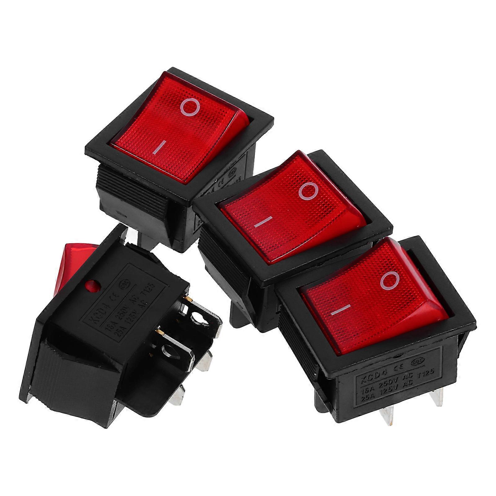 Durable Engine Rocker Switch for Generator Control Panel 4Pcs Pack