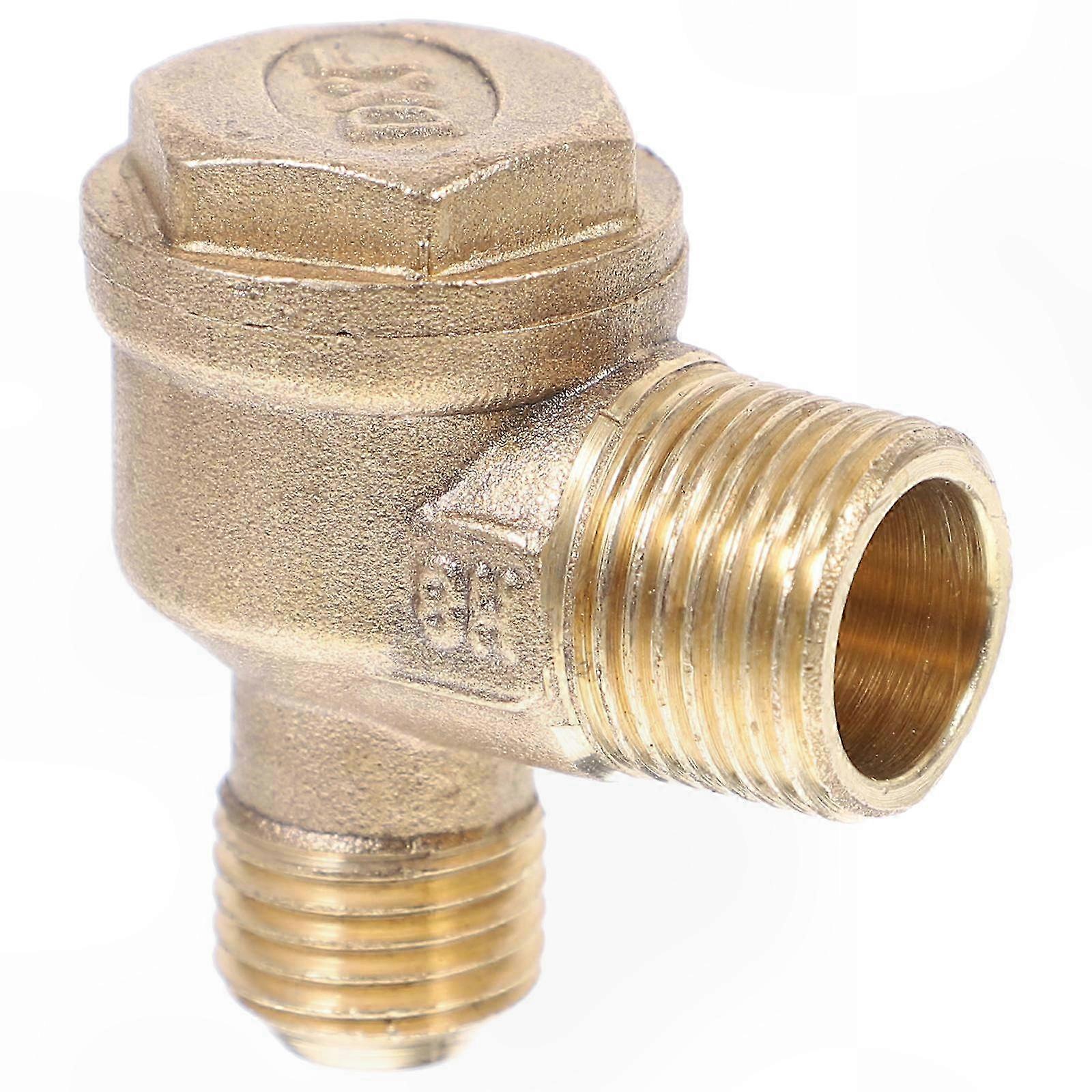 2-Port Brass Check Valve for Air Compressor Pipeline Connection, Industrial Grade, 4.00x3.80x3.50cm, Single Unit