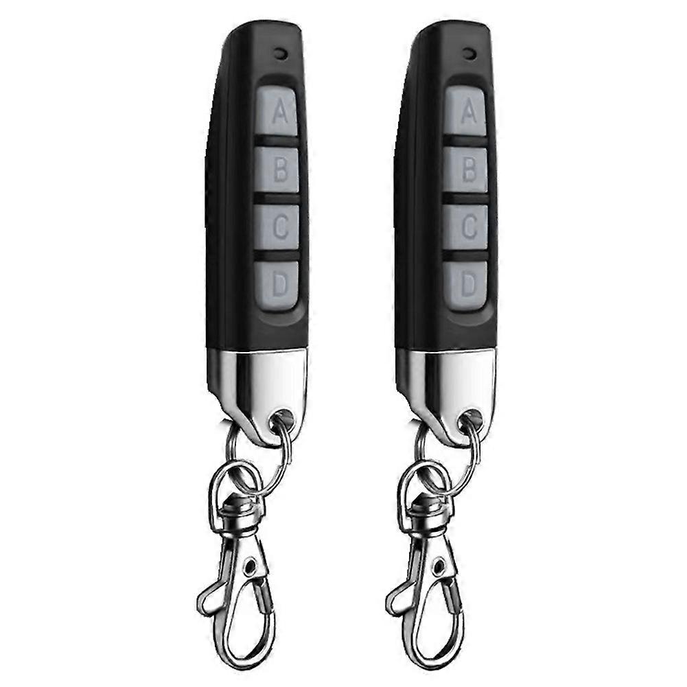 2pcs 433MHz Remote Control Compact Wireless Duplicator for Garage Doors Gates Systems Universal Compatibility Black