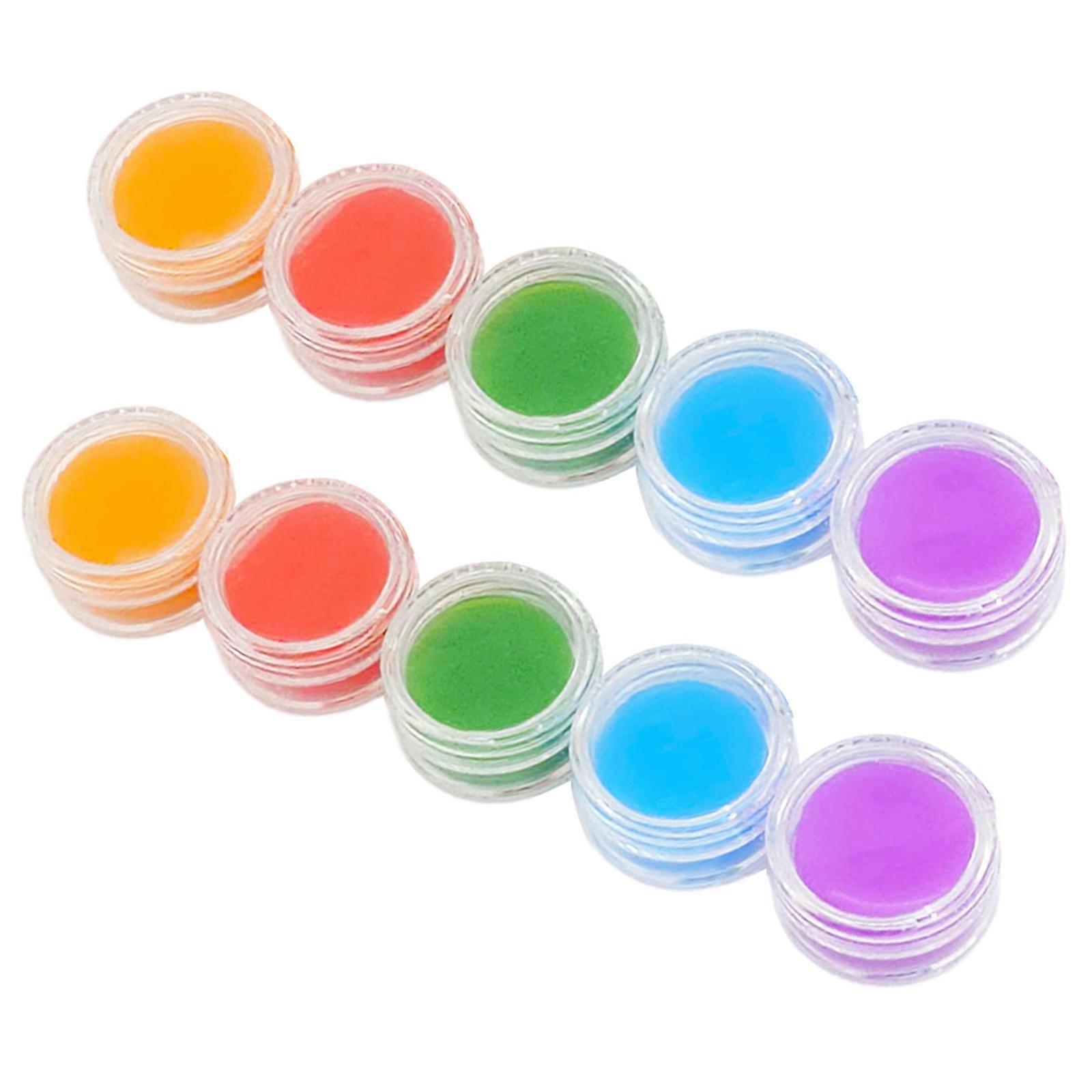 10 Bottle Colored  Drawing Wax with Case  Drawing Glues Clay for  Art Painting Stiching Craft Multicolor