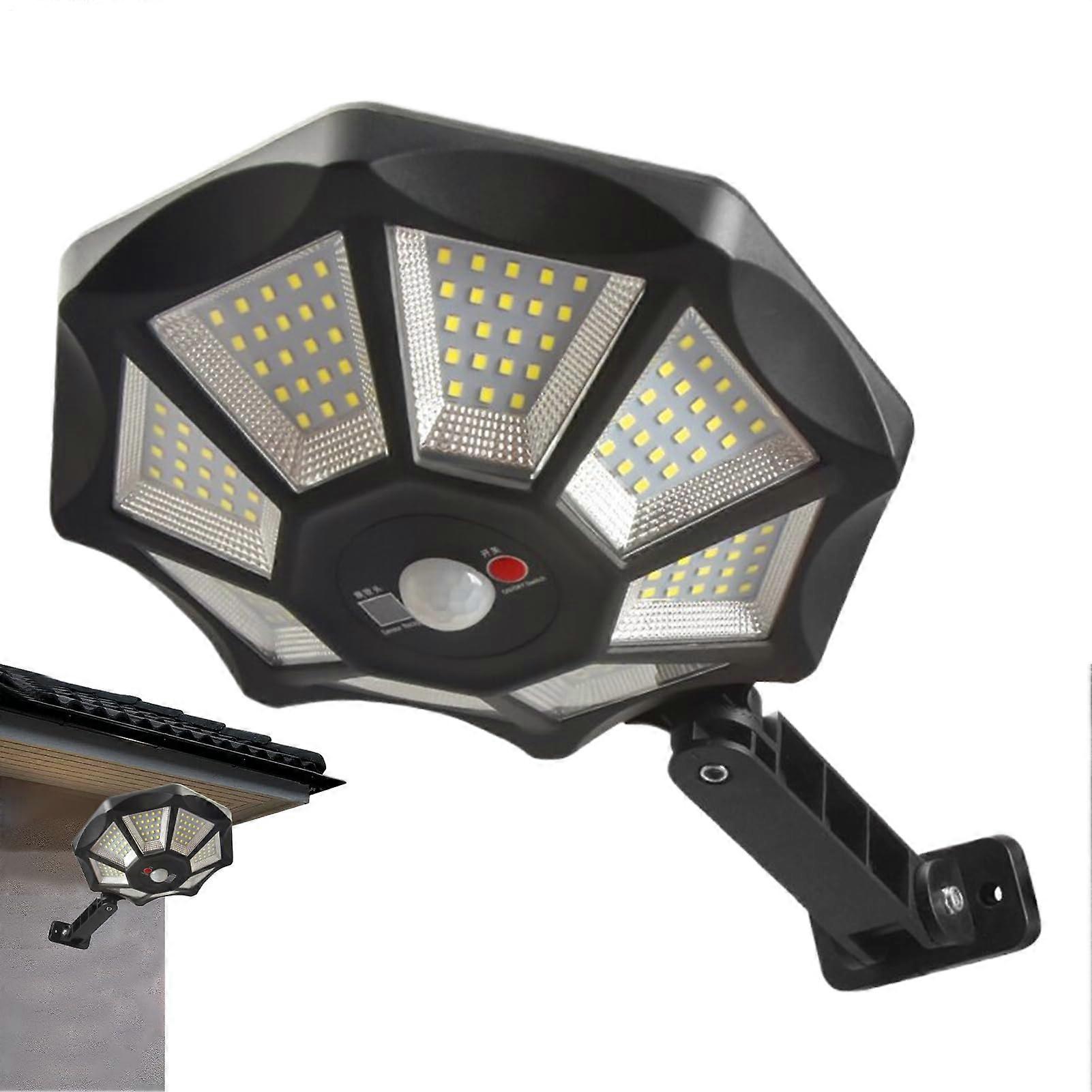 LED Solar Projection Motion Sensor Light 168 LED Integrated Waterproof Garden Outdoor Road Lanterns Remote