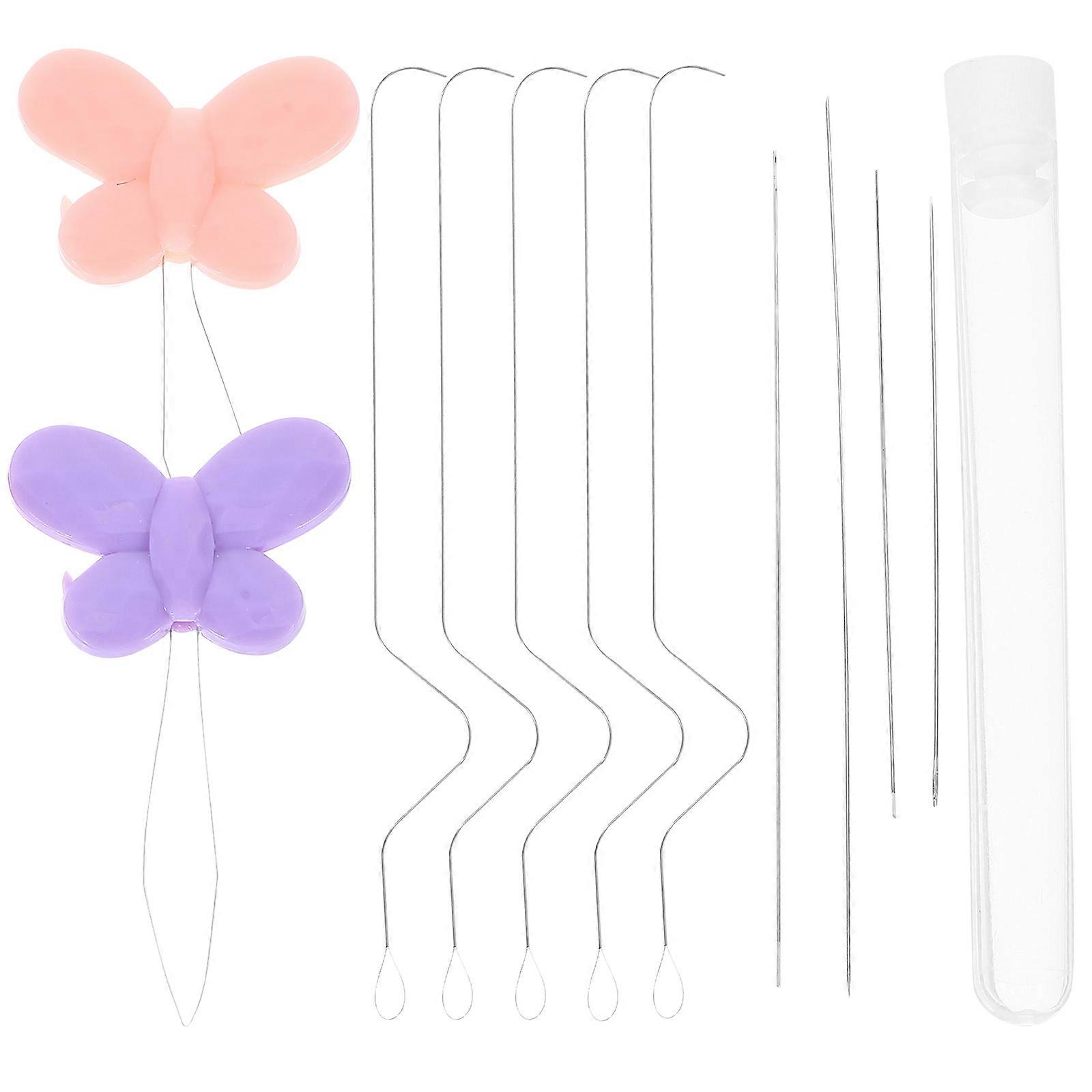 Beading Needle Threader Jewelry Making Bead Needles Set for Crafts 1Set