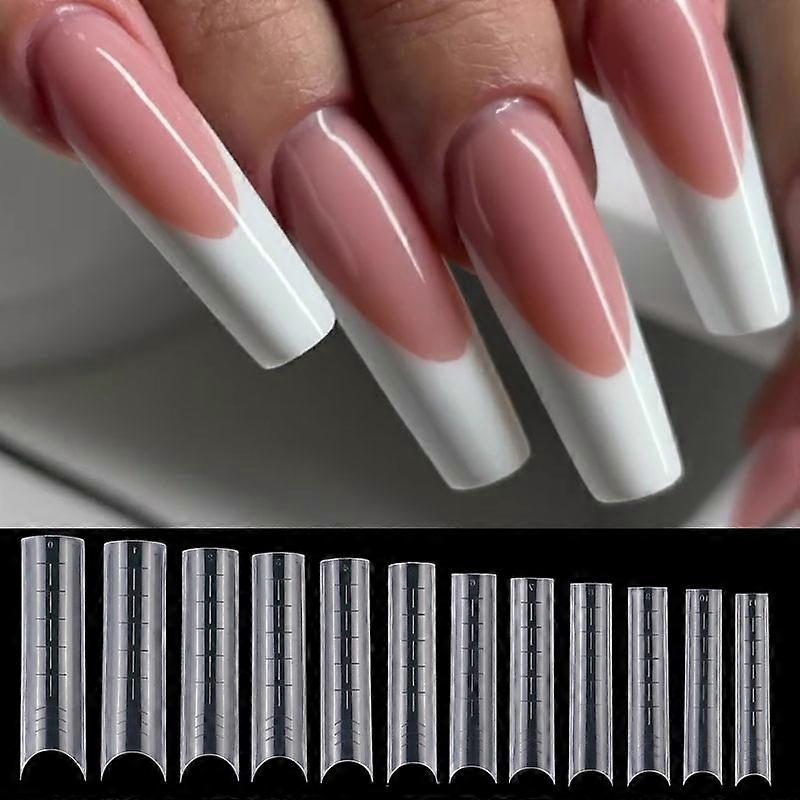 60Pcs Nail Dual Forms For UV Gel Quick Building Extension Square Top Forms Tips Molds Upper Forms Art Fake Nails System Tools