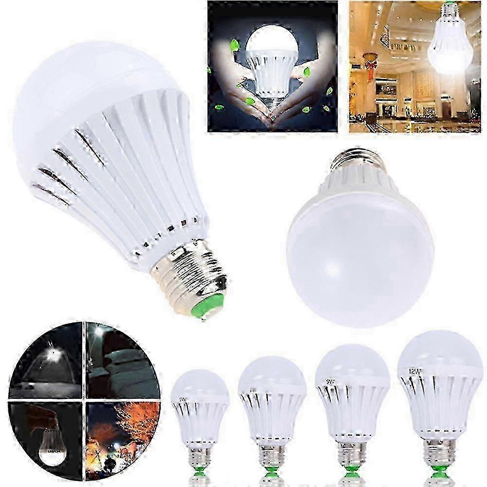 LED E27 Energy Saving Rechargeable Intelligent Light Bulb Lamp Emergency Lights