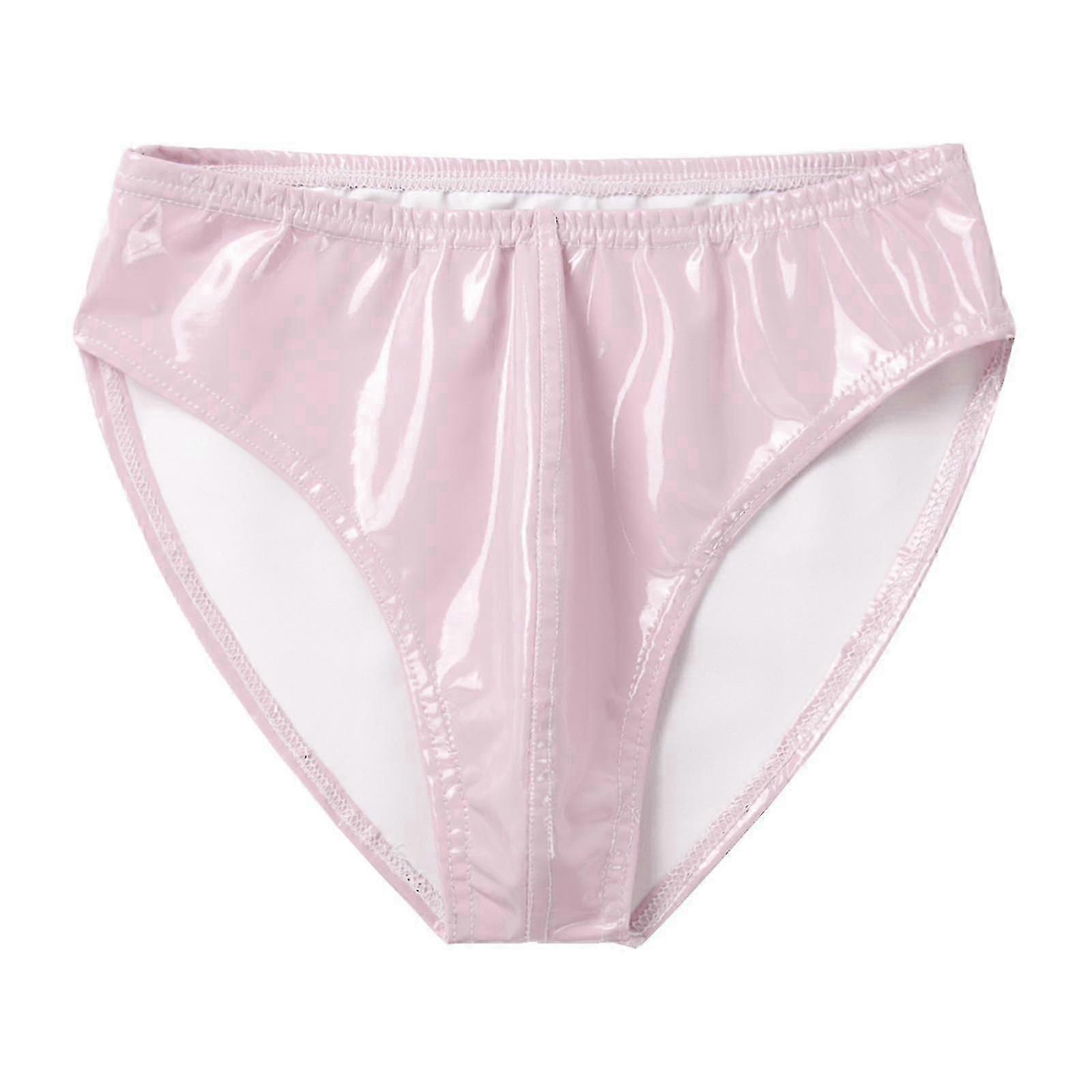 Wet Look Club Briefs for Men in Patent Leather