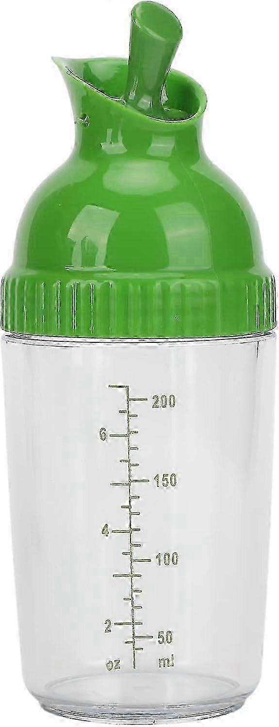 Salad Dressing Container with Proof Spout Lid and Measurement Marks