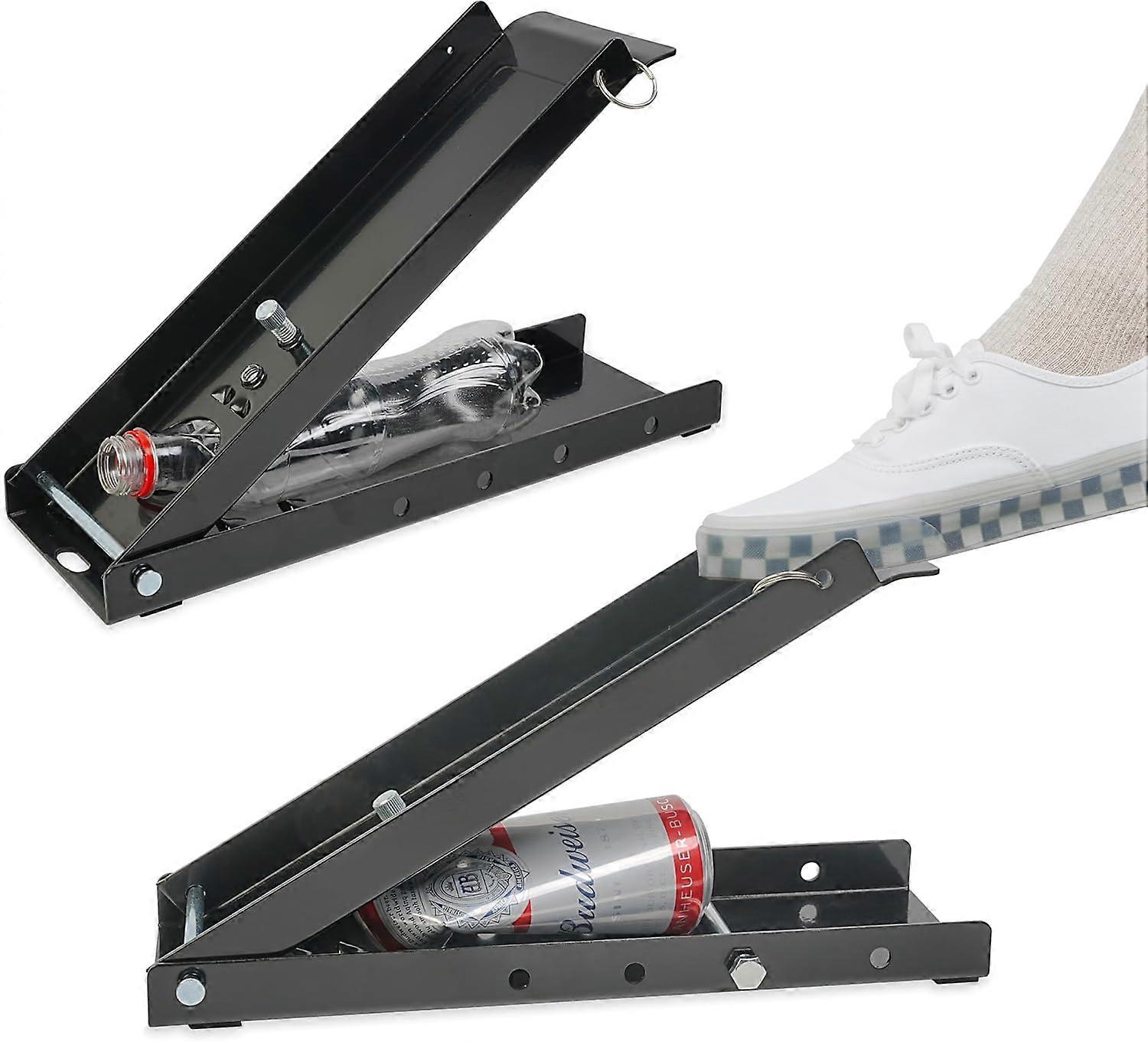 Can Crusher,Foot Operated Can Crushers for Recycling，Tin Can Crusher Flatten cans，bottles，Wall - Hanging,Heavy-Duty,Comes with stopper bar