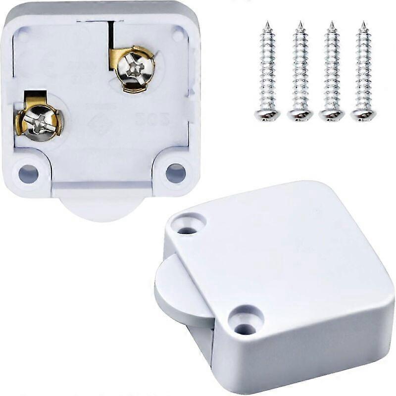 Piece Cabinet Door Switch Automatic Lighting Switch for Closets, White