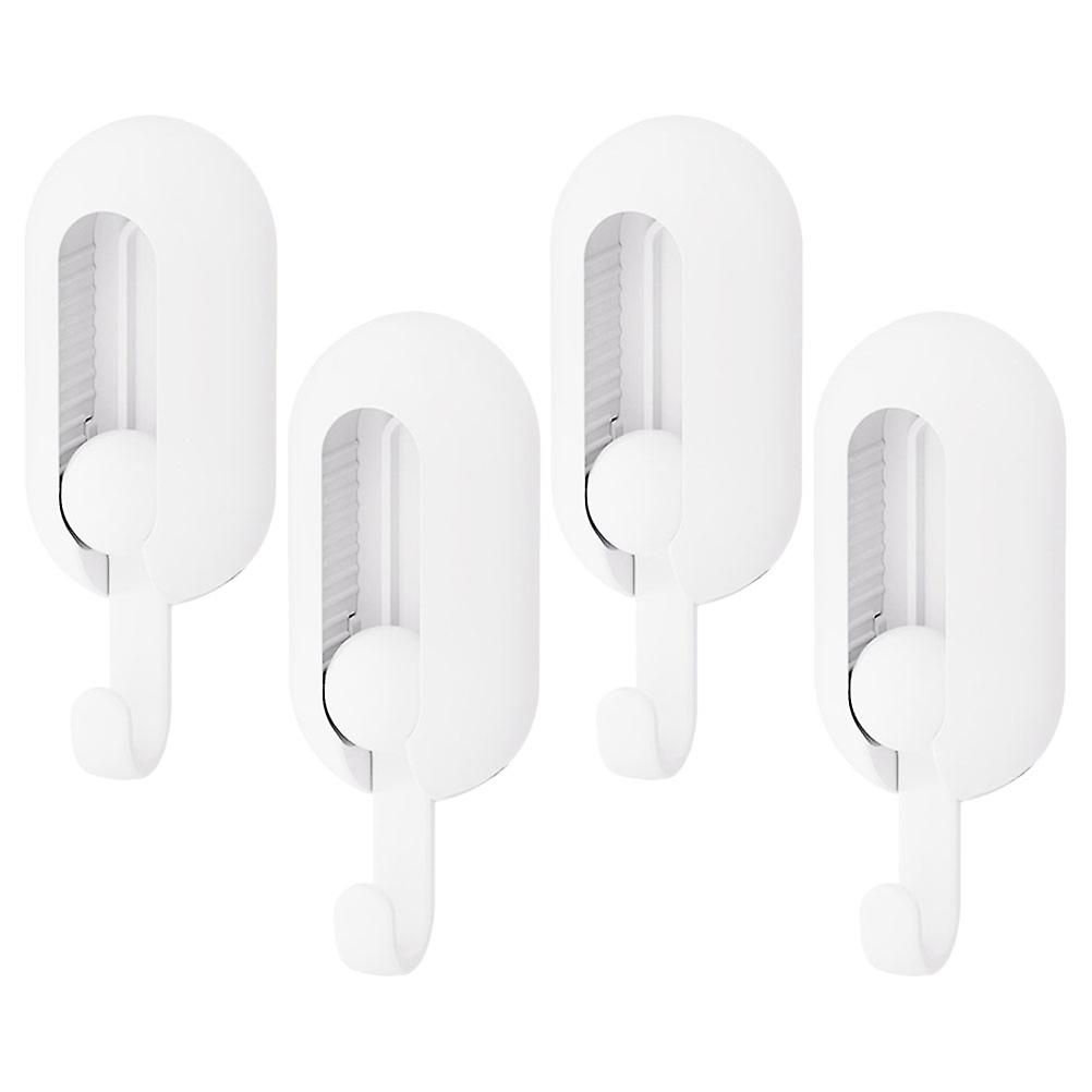 White Adhesive Hooks for Hanging Swivel Ceiling Hook 4Pcs for Storage