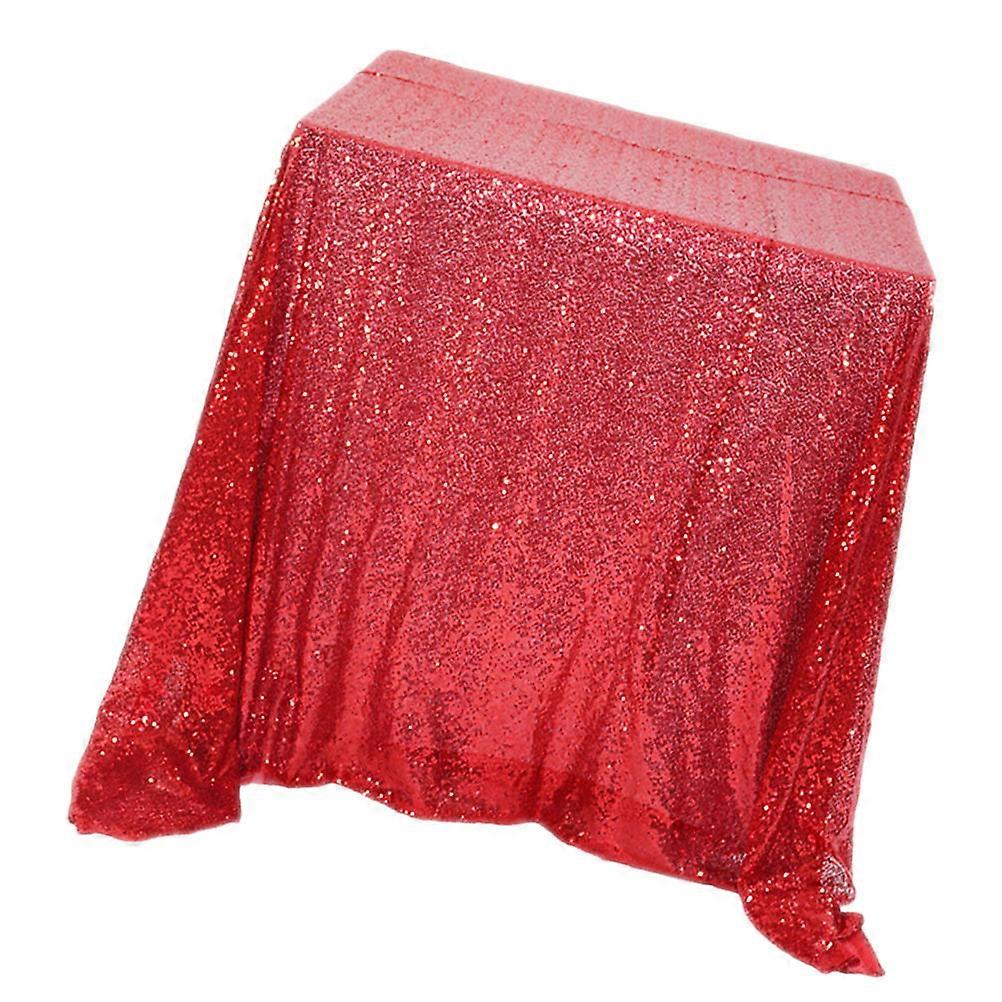 Wedding Table Cloth Sequined Tablecloth Dessert Table Display Table Buffet Table Decor Red 120x180cm Stylish 1Pack