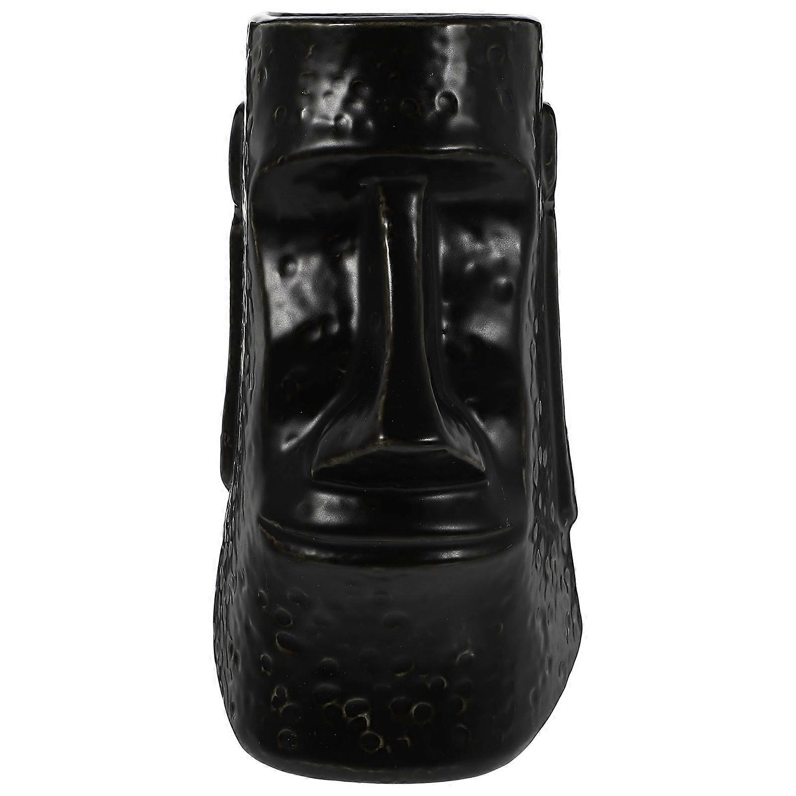 Vintage Ceramic Wine Cup for Bar Use Black Material Beverage Container 1Pack