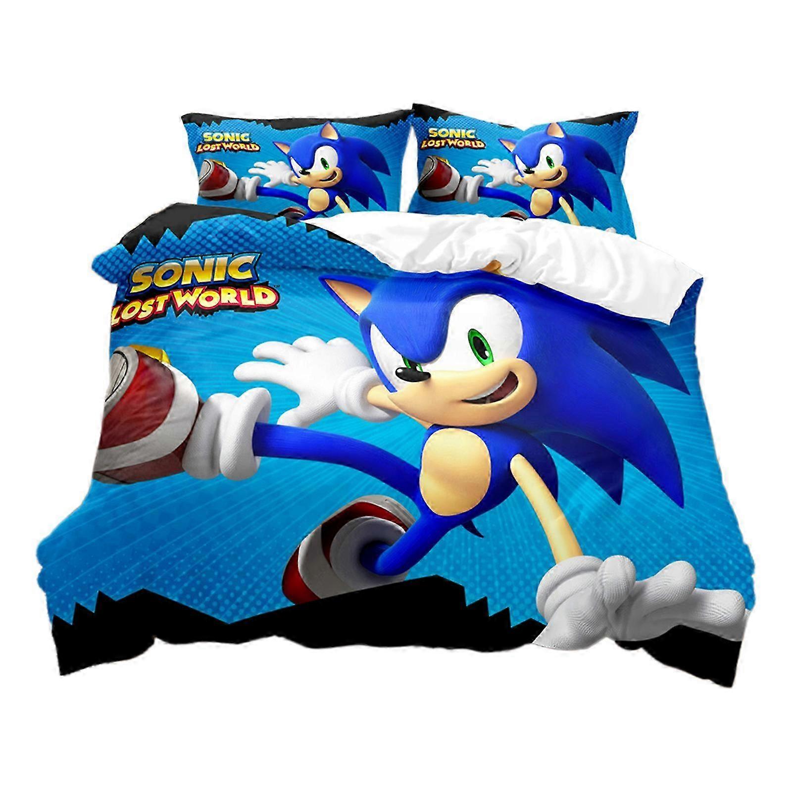 Bedding set supersonic sonic cartoon anime bed sheet quilt set