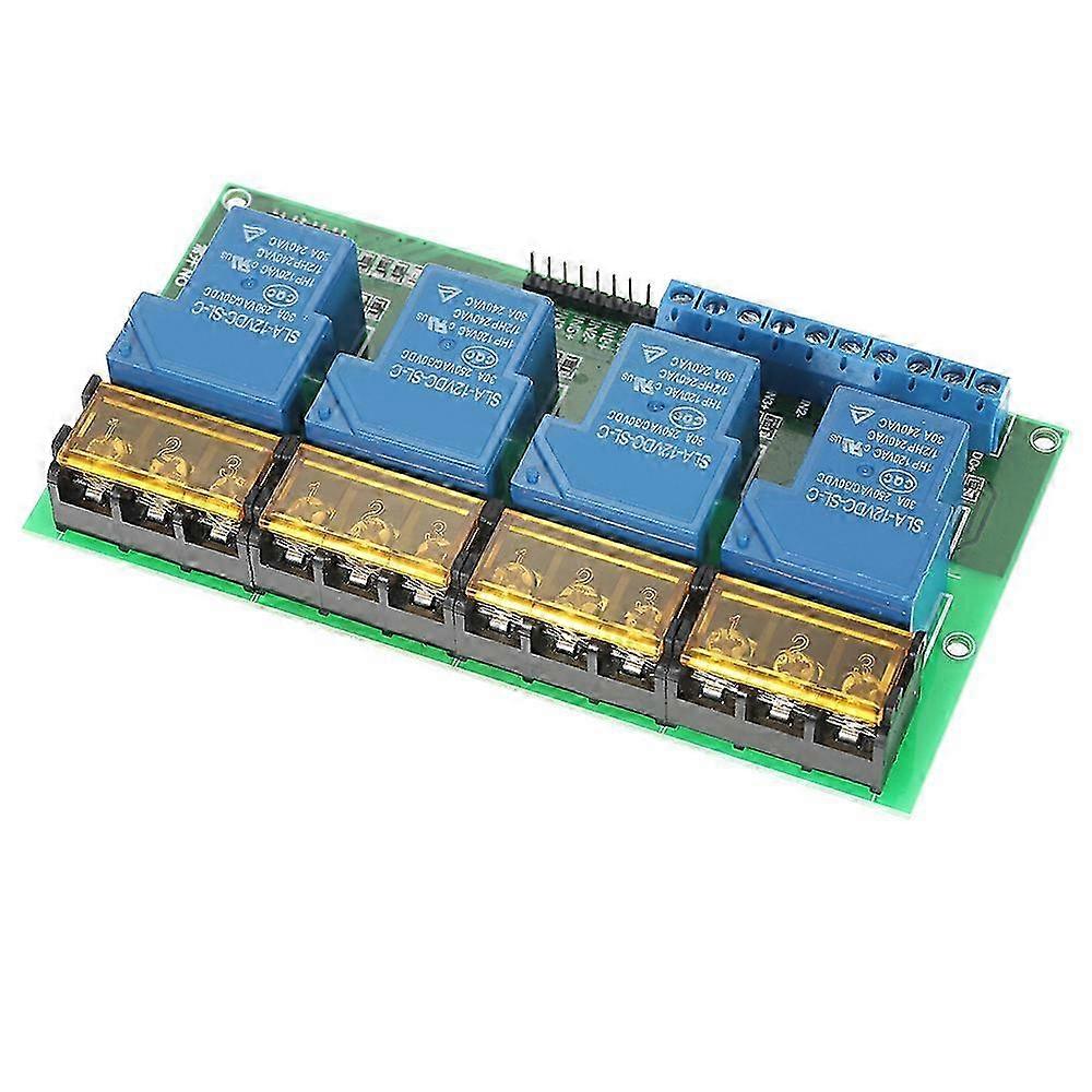 4-Channel DC 12V 30A Relay Module Control Board Optocoupler Isolation High/Low Trigger 25-26